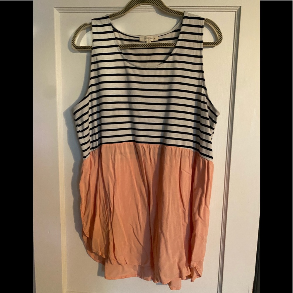 Chic Soul Umgee striped tank top blouse XL